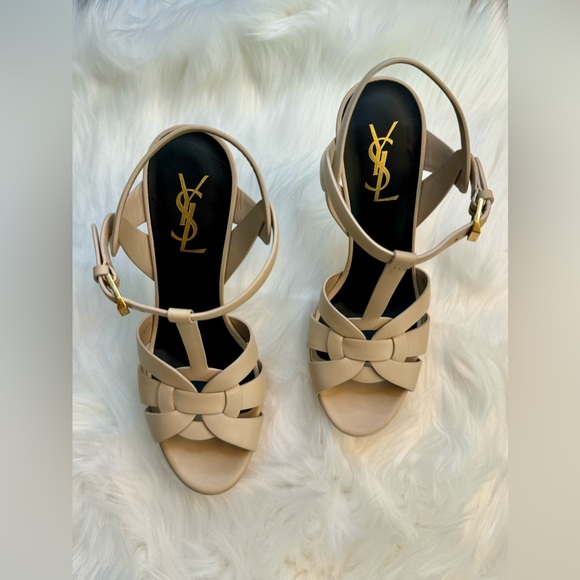 YSL Saint Laurent Tribute Platform Sandal Heel 105 - Picture 11 of 16